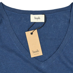 Hush Inky Blue Lowenna Linen Blend Jumper