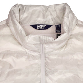 Lands' End White Grey Camo Gilet