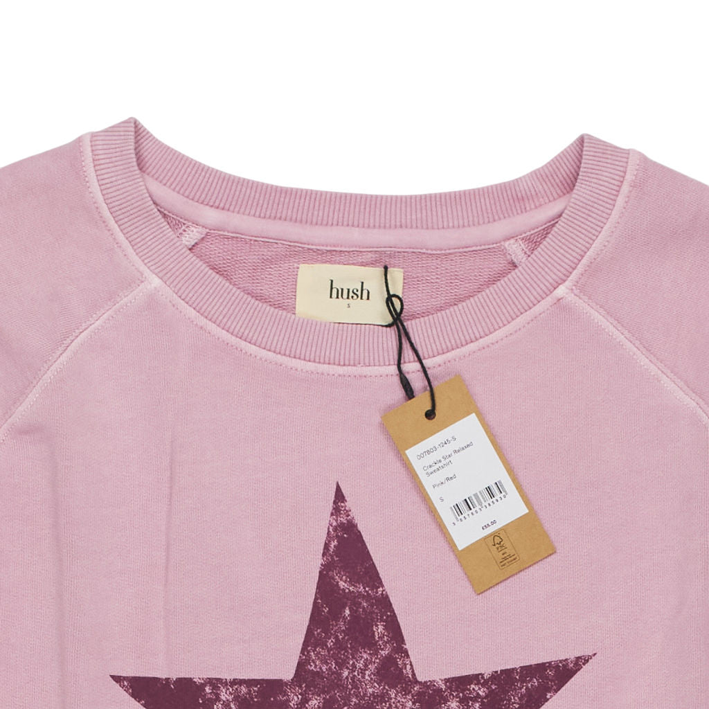 Hush Pink Crackle Star Sweatshirt