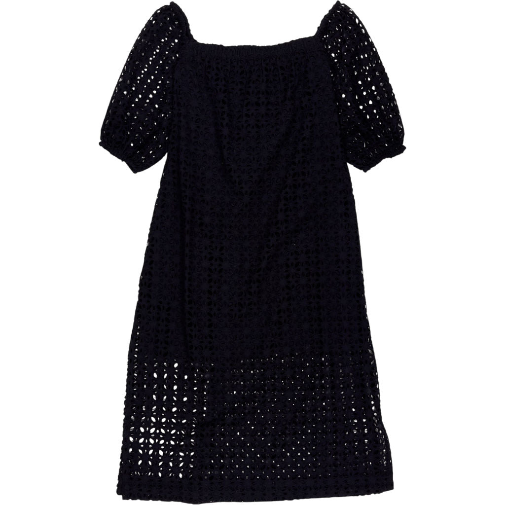 Hush Navy Broderie Anglais Midi Dress