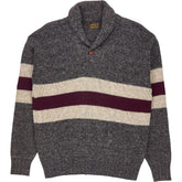 Eddie Bauer Grey Striped Knit Jumper