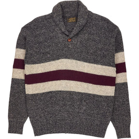 Eddie Bauer Grey Striped Knit Jumper