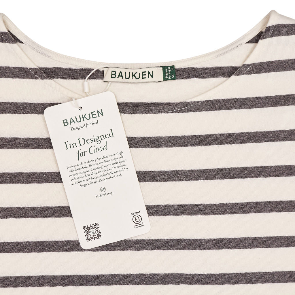 Baukjen Soft White Grey Stripe Ashley Top