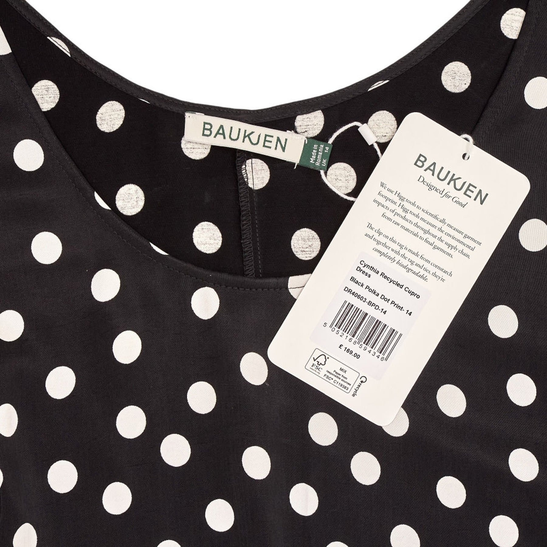 Baukjen Black Polka Dot Cynthia Dress