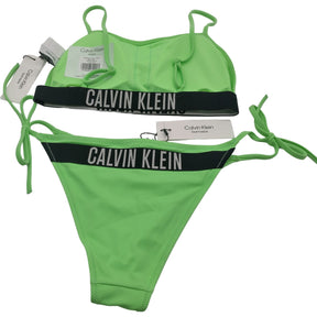 Calvin Klein Neon Green Swimwear Bikini Set