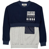 Kidda Navy Grey Colour Block Sweatshirt