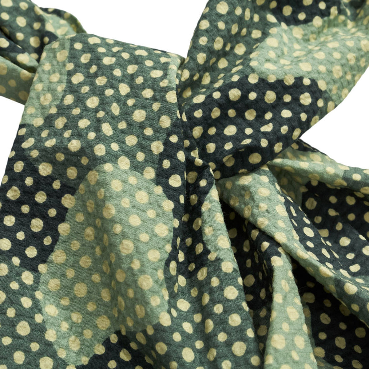 YMC Green Polka Dot Scarf