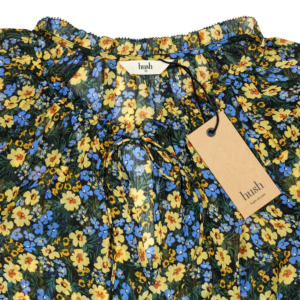 Hush Dark Pop Floral Sierra Frill Blouse