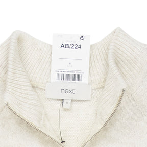 Next Cream 1/4 Zip Sweater Long Sleeve