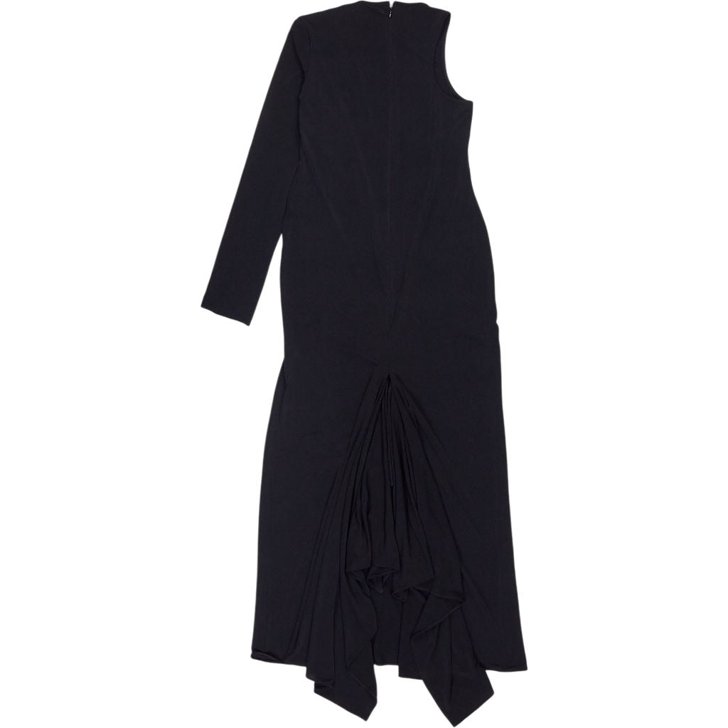 SRVC Black One-Shoulder Maxi Dress