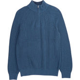Lands' End Blue 1/4 Zip Knit Jumper