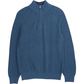 Lands' End Blue 1/4 Zip Knit Jumper