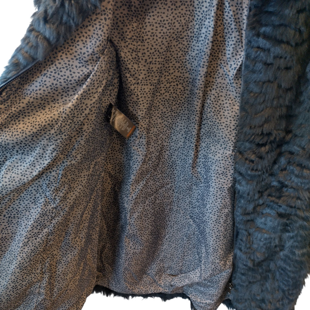 Next Blue Faux Fur Jacket