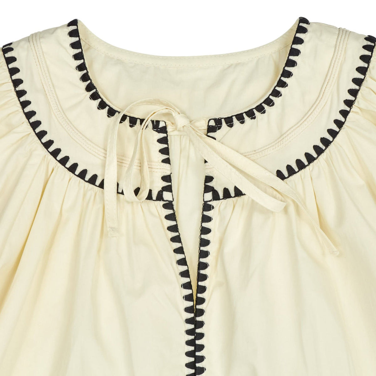 French Embroidered Cream Blouse 2