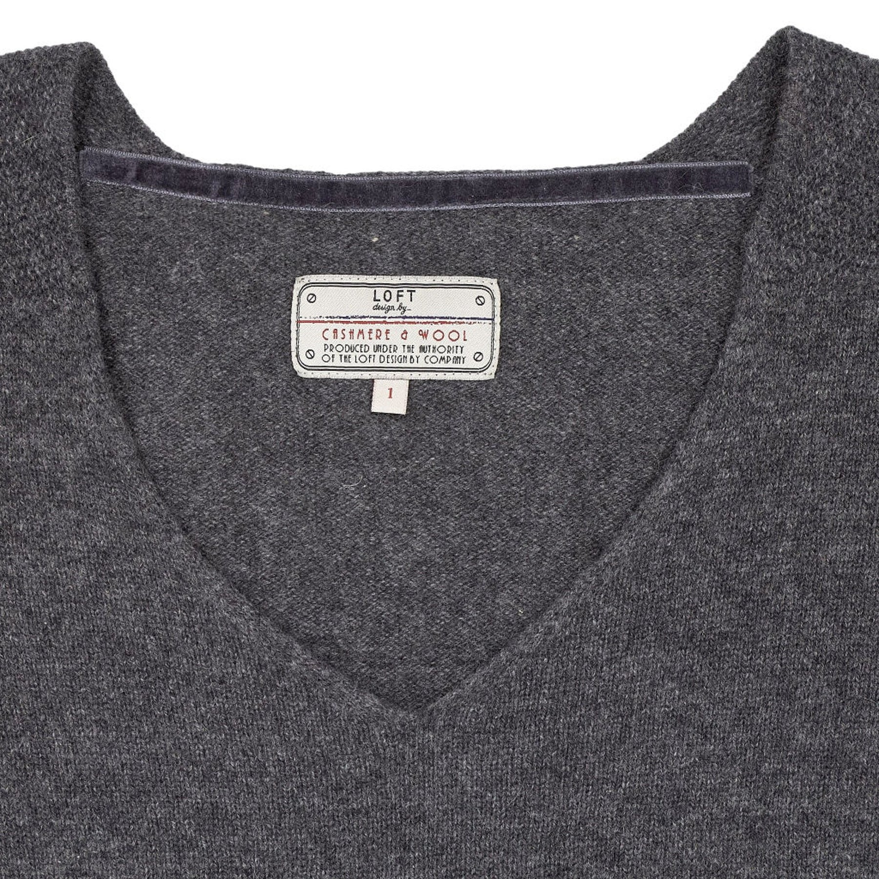 LOFT Grey Cashmere Wool Jumper