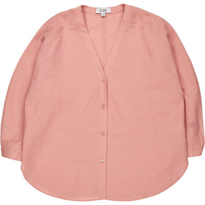 COS Pink Linen Blend Blouse