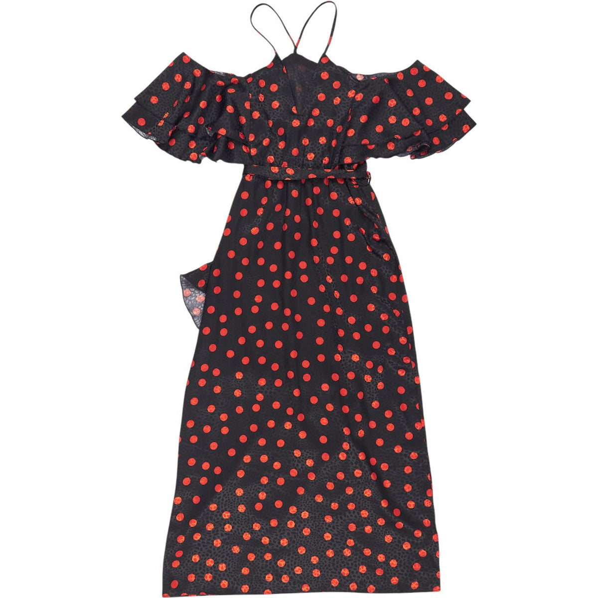 Damsel Black Polka Dot Ana Printed Dress