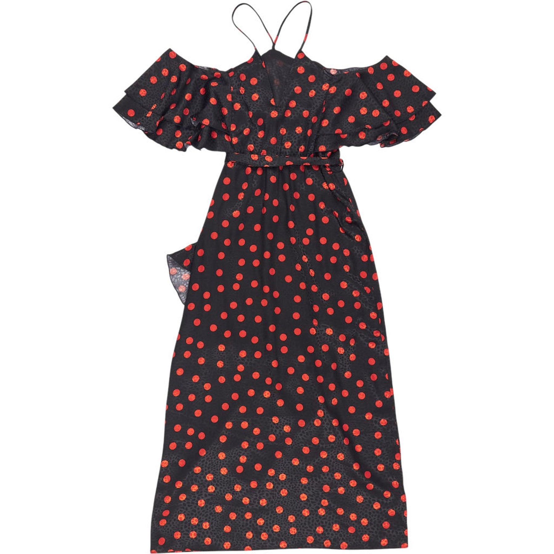 Damsel Black Polka Dot Ana Printed Dress