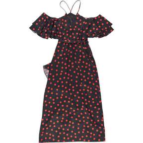 Damsel Black Polka Dot Ana Printed Dress