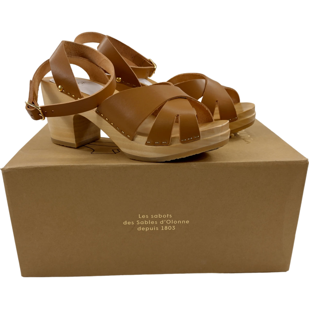 Youna Brown Leather Sandals