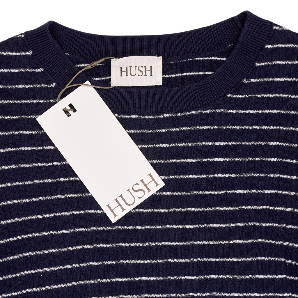 Hush Blue Stripe Knit Midi Dress