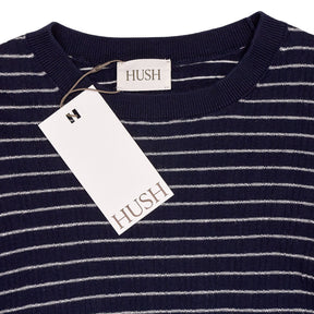 Hush Blue Stripe Knit Midi Dress
