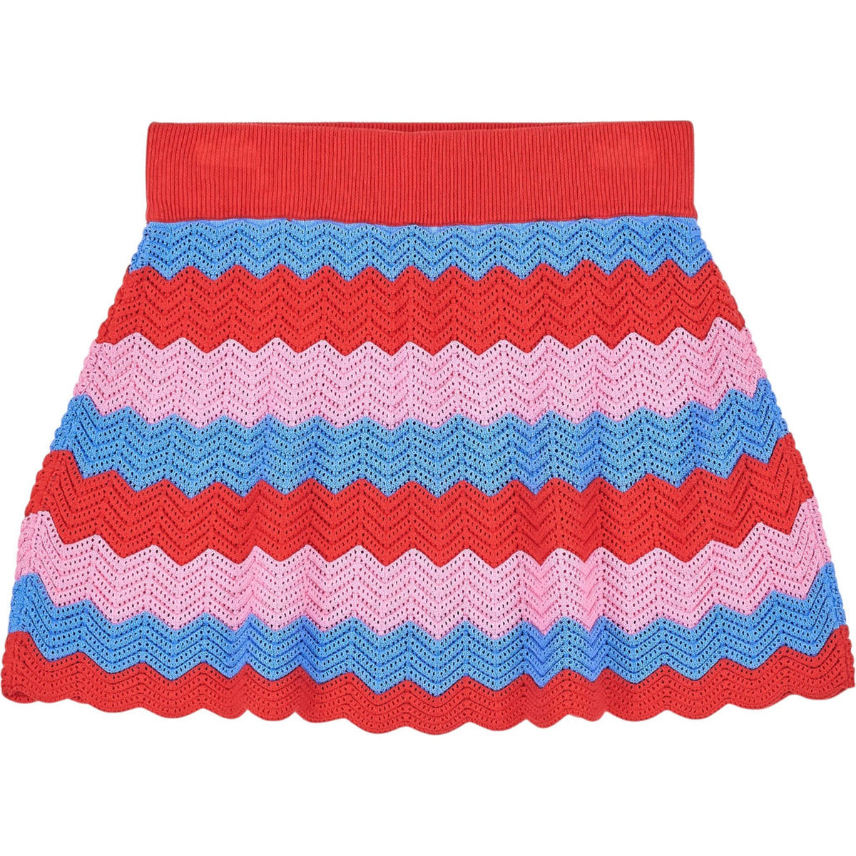 OMNES Multicoloured Knitted Chevron Skirt