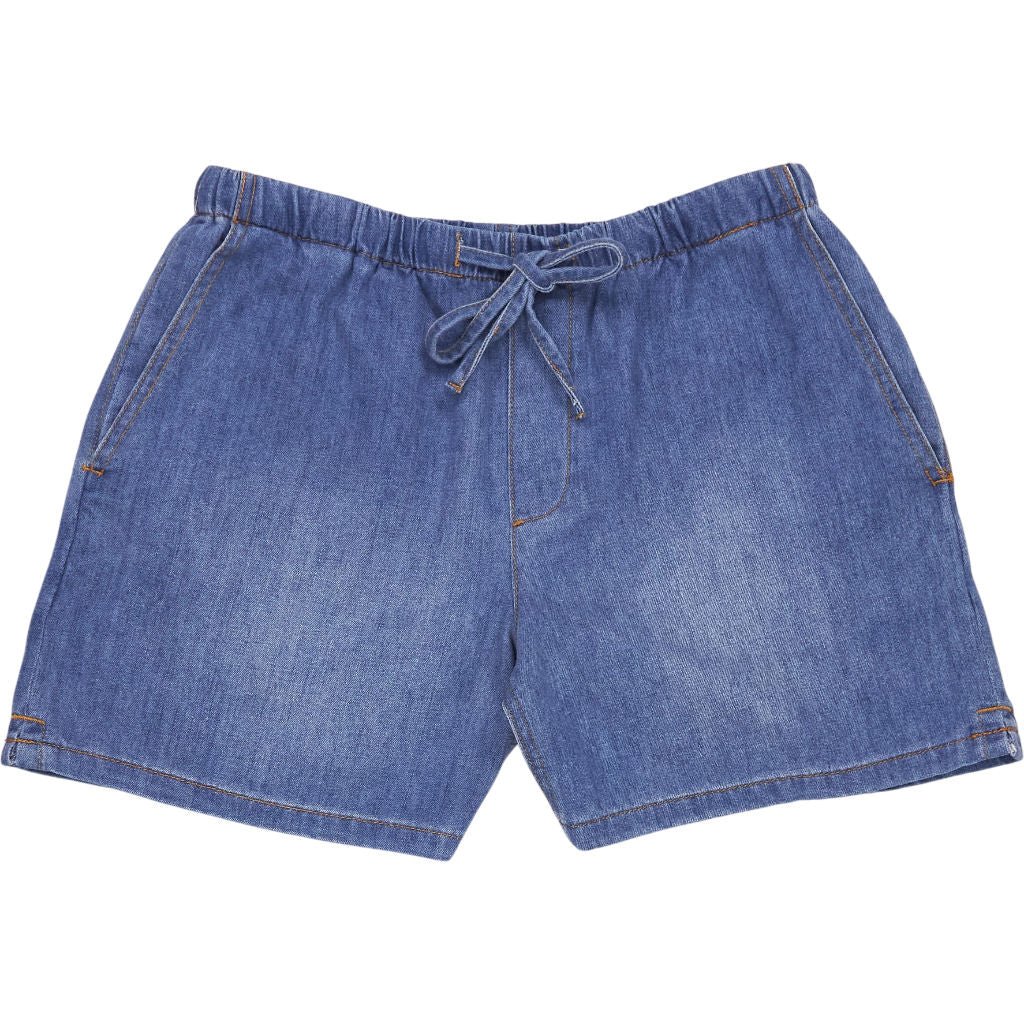 Hush Blue Denim Drawstring Shorts