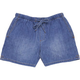 Hush Blue Denim Drawstring Shorts