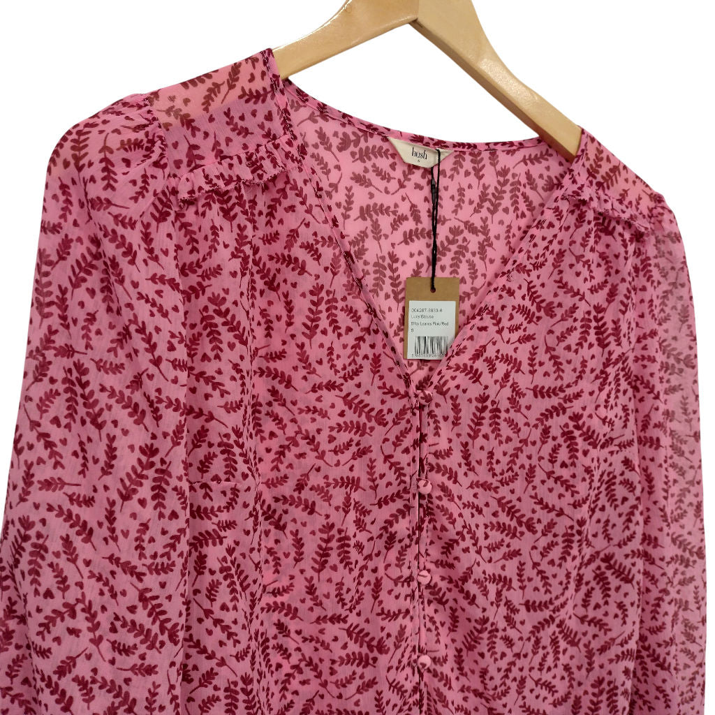 Hush Pink Ditsy Floral Lucy Blouse