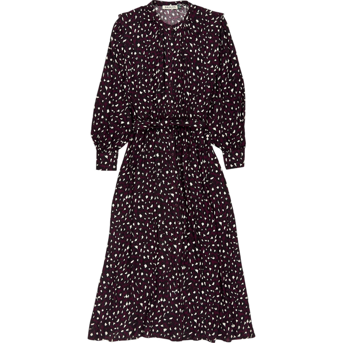 Baukjen Dark Cherry Leopard Print Harper Dress