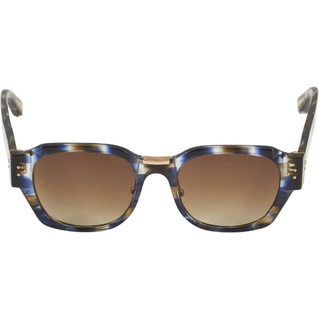 Linda Farrow Blue Tortoishell Ramon Sunglasses