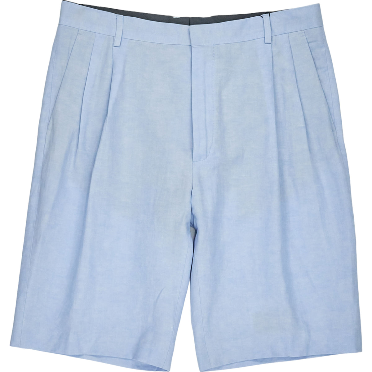 Calvin Klein Blue Linen Lyocell Cotton Shorts