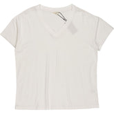 Hush White Sara Deep V Boyfriend Tee