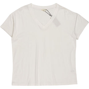 Hush White Sara Deep V Boyfriend Tee