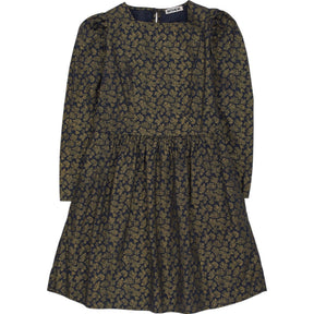Batsheva Navy Gold Patterned Dress