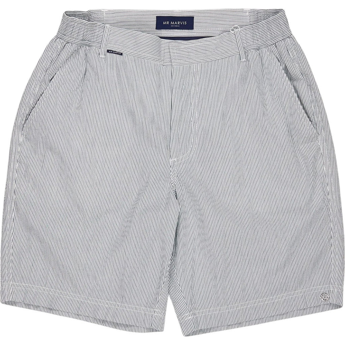 Mr Marvis Blue/White Striped Seersuckers Shorts