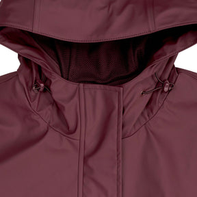 Lands' End Maroon Hooded Rain Jacket