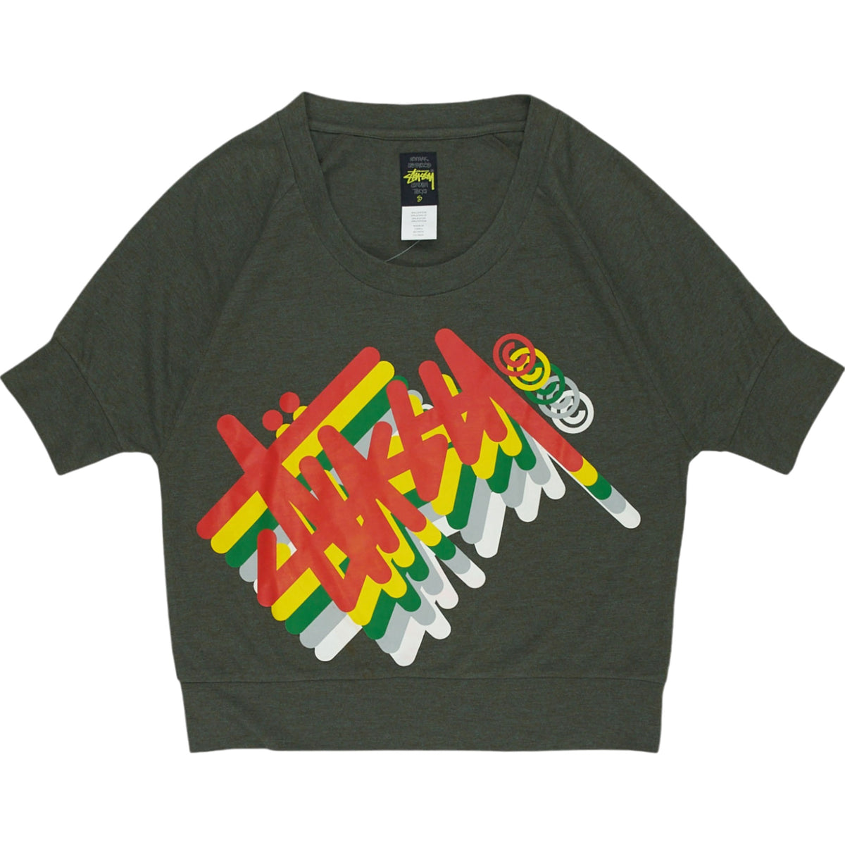 Stussy Green Graphic Knit T-Shirt