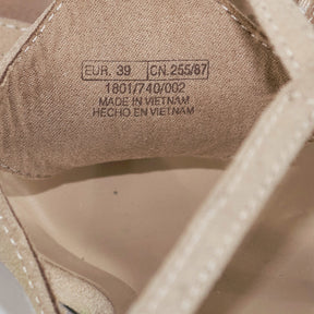 Pull & Bear x Karoline Vitto Cream Suede Wedge Sandals