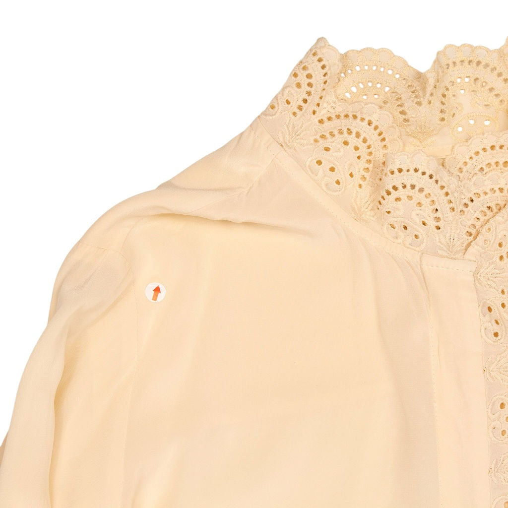 Reiss Cream Lace Collar Blouse