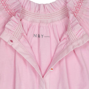 NRBY Pink Smocked Collar Blouse