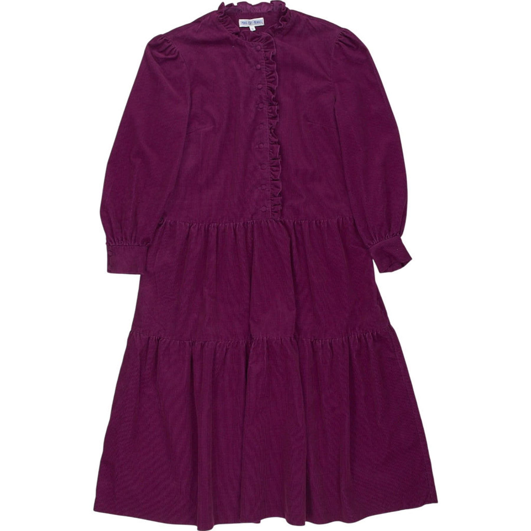 Pink City Prints Raspberry Cord Ruth Dress S