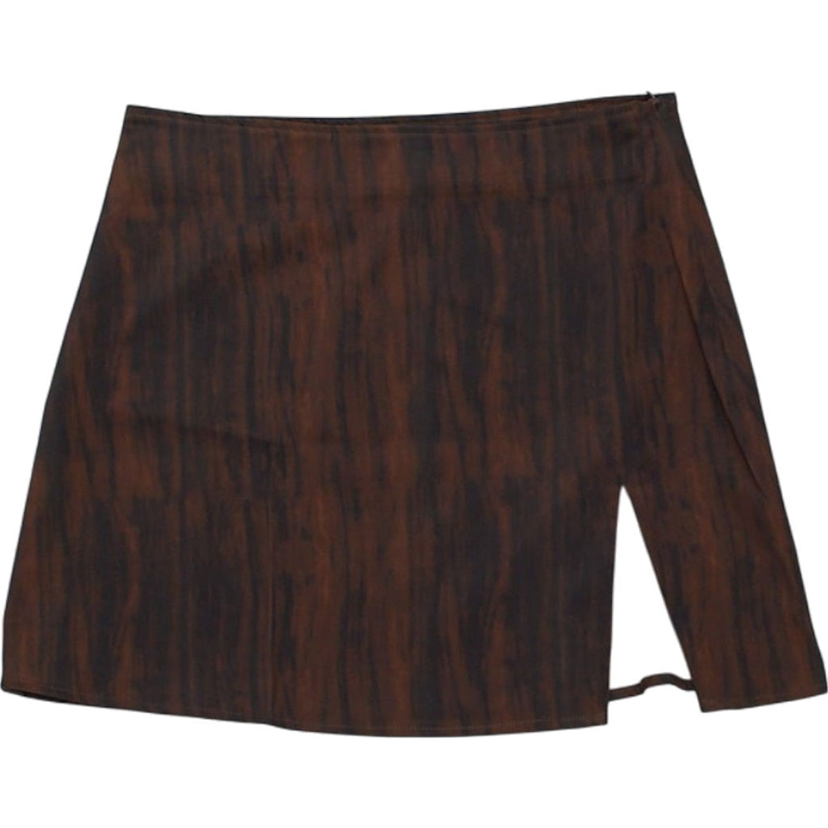 Motel Brown Marble Cocoa Satin Mini Skirt