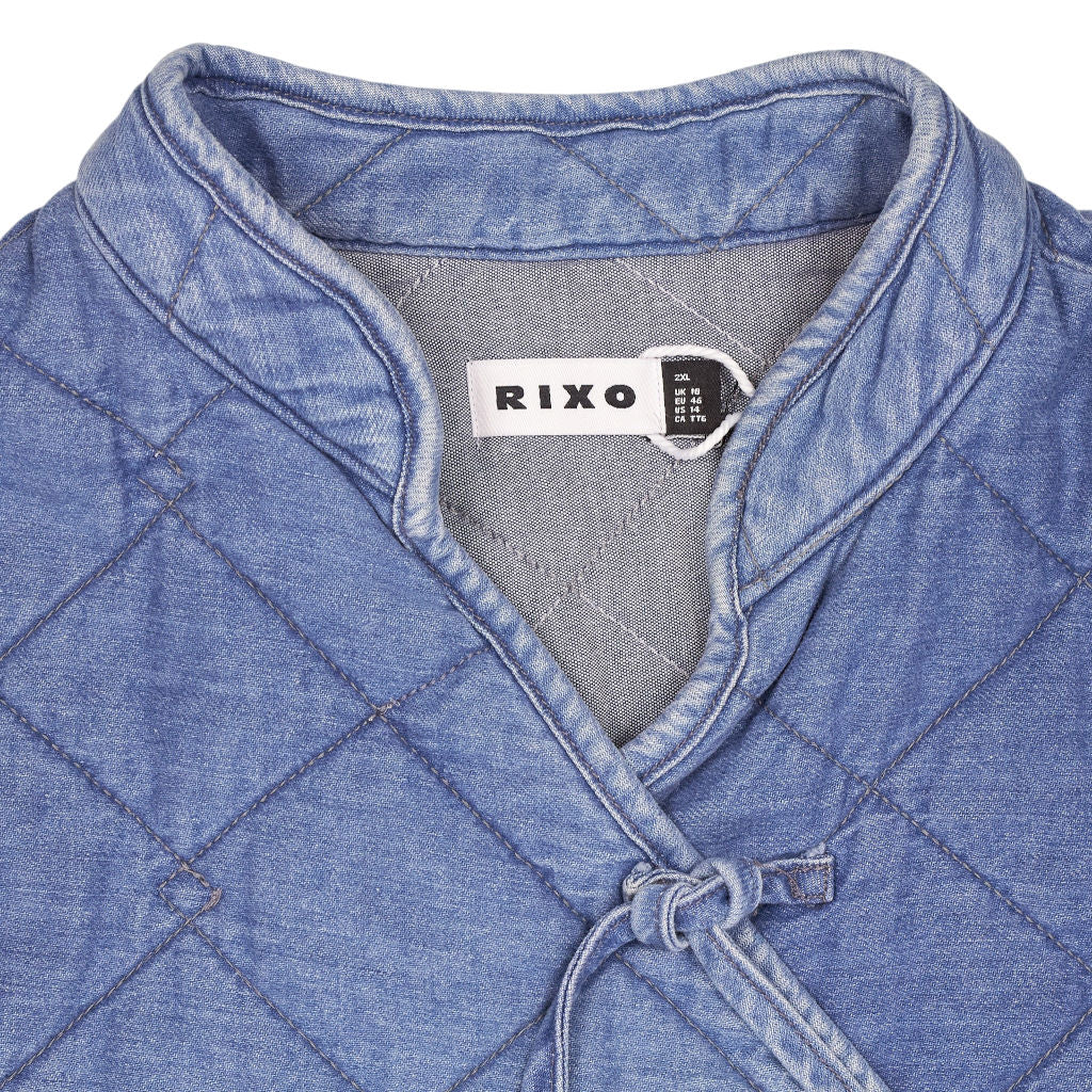 Rixo Blue Denim Rhae Outerwear Jacket