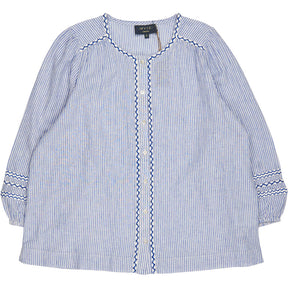 WYSE Blue Stripe Georgia Blouse