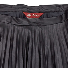 MaxMara Black Pleated Midi Skirt