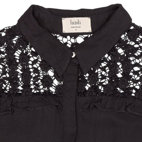 Hush Black Lace Detail Blouse