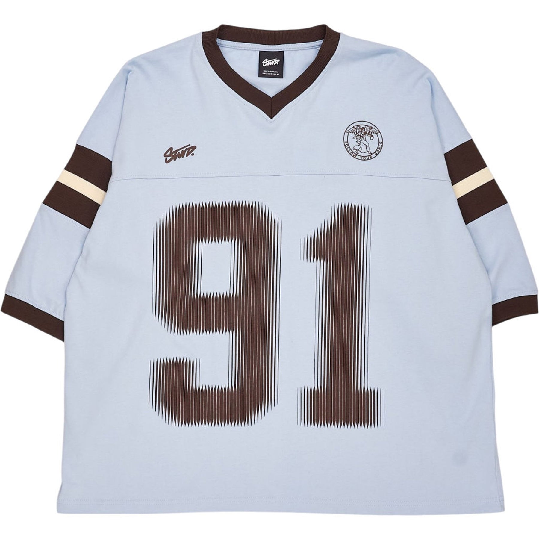 Pull & Bear Light Blue Oversize Fit Jersey