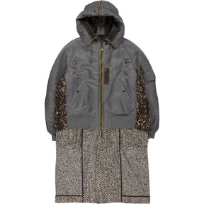 Junya Watanabe Grey Tweed Coat